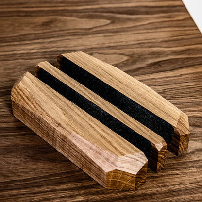 Support double pour ordinateur portable Chêne Géométrique - La Cabane à Loulous