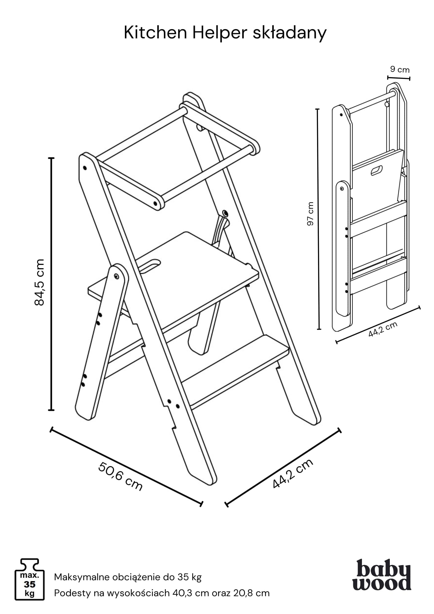 Tour en bois d'observation pliable en Bois - La Cabane à Loulous